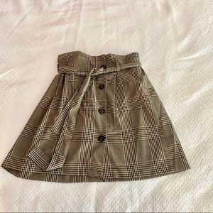 UO Plaid Paper Bag Skirt